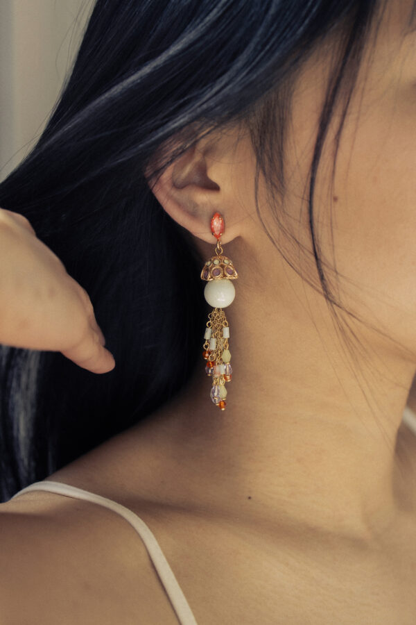 Pendientes Cascada Boho con Piedras Naturales