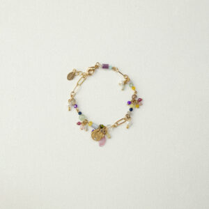 Pulsera de cristal y piedras naturales